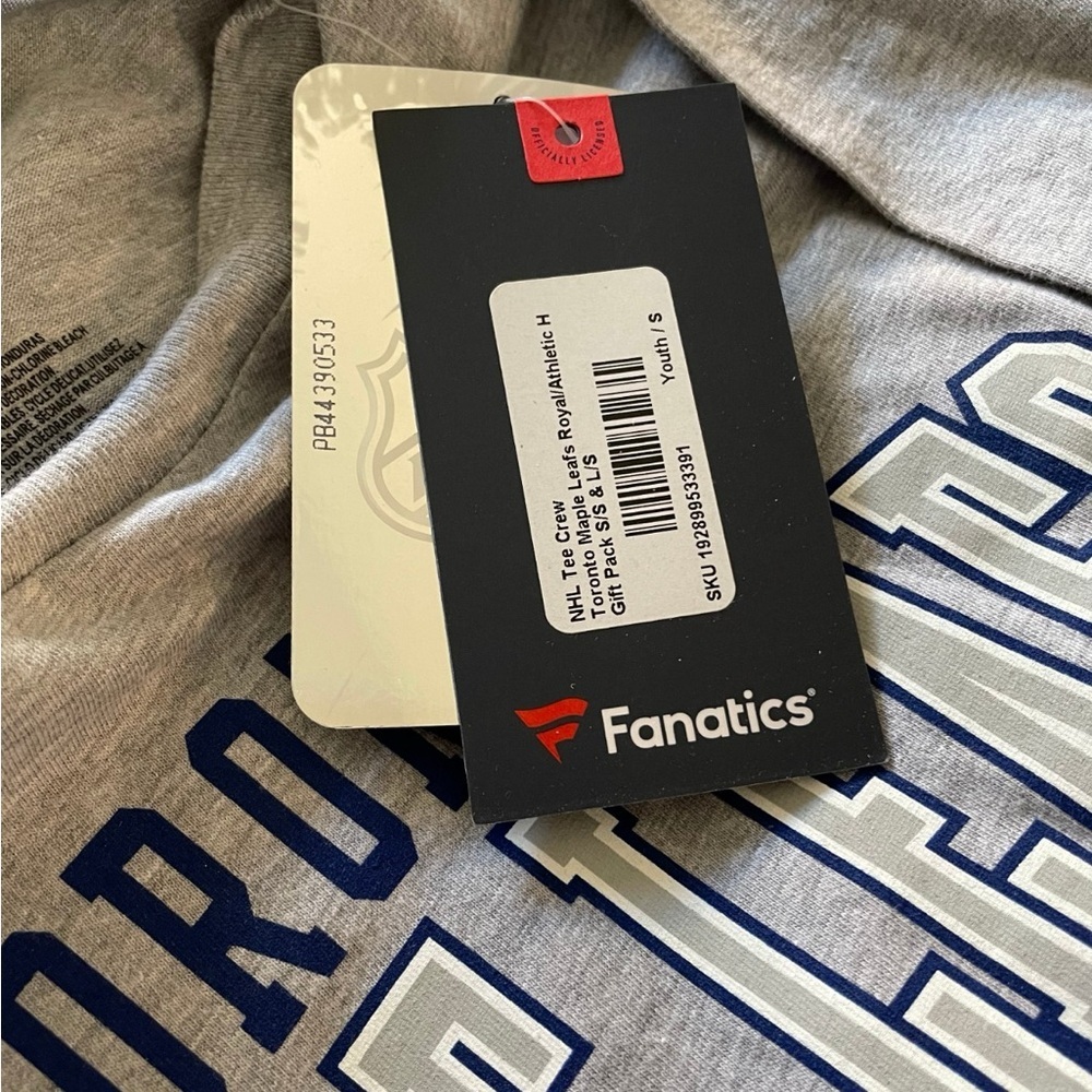 Fanatics Youth Toronto Maple Leafs Blue/Gray Combo Tee set sz S - Picture 4 of 7